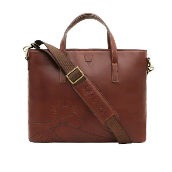 Modernist Leather Laptop Bag - Marrekch O3