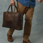 Karino Leather Laptop Briefcase